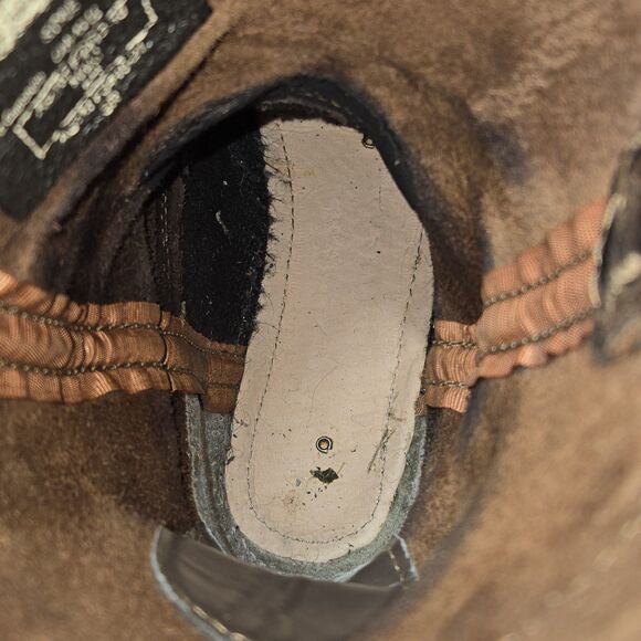 Justin Water Buffalo 10” Men Sz 9.5D Ram Pecan Brown Round Toe Work Boots OW4710 - Picture 6 of 8